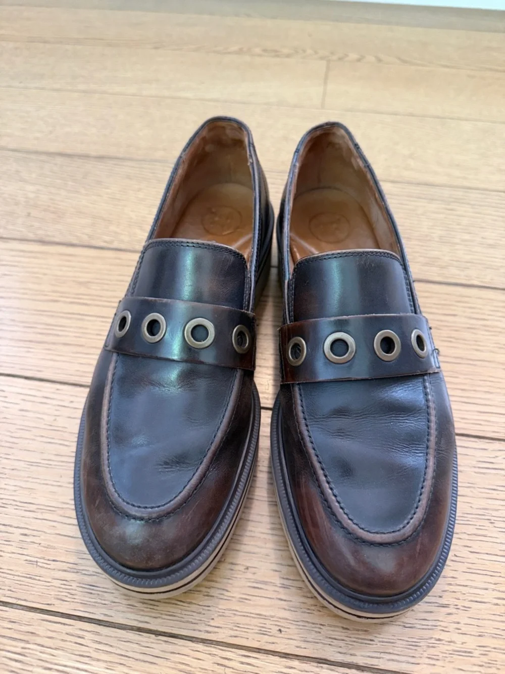 Paul Green Billie Loafer Tobacco Brushed Leather Sz US 9